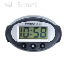 Mini LCD Screen Digital Clock Self-Adhesive Interior Car Auto Desk Dashboard UK