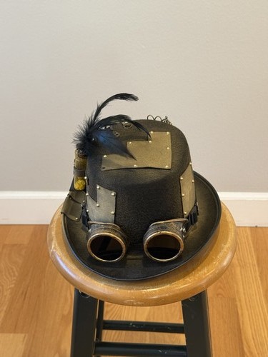 Steampunk top hat - hat, brass