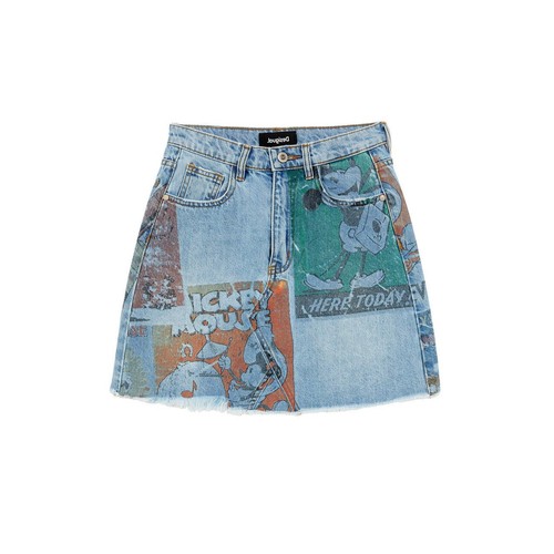 Desigual skirt blue - desigual,