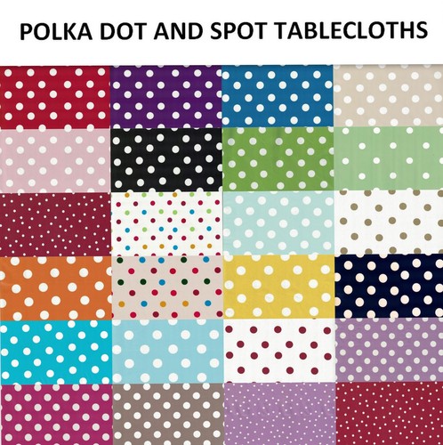 Wipe clean tablecloth - tablecloth, polka