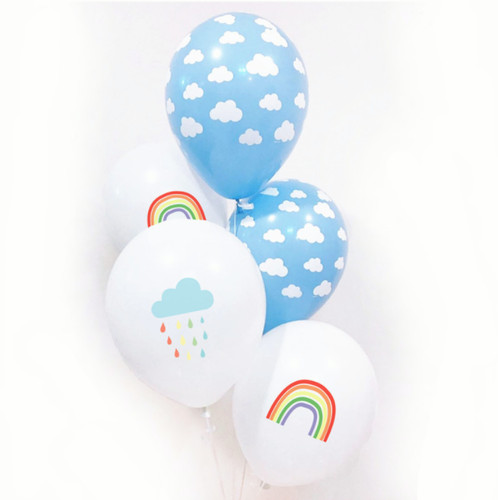 Rainbow weather cloud balloon - rainbow,