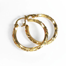 9ct Yellow Gold Diamond Cut