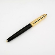 Vintage Cartier Pasha Black Lacquer and Gold Coloured ballpoint pen. 1986.