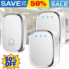 Wireless Door Bell Doorbell Waterproof Wall Plug-in Chime Remote 300M 36 Tunes