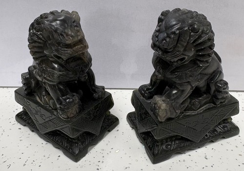 Pair chinese carved - of,