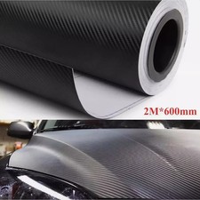 3D Carbon Fibre Vinyl Car Wrap Sheet Film Sticker air Bubble Free UK 200x 60cm