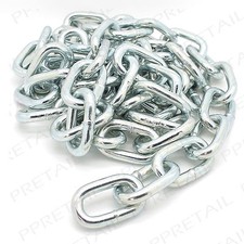 2M THICK HEAVY DUTY 8MM STEEL CHAIN Large Industrial Strong Outdoor Links Metre