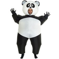 Adult  Inflatable Panda Costume Blow Up Animal Bear Sumo Fat Suit Fancy Dress