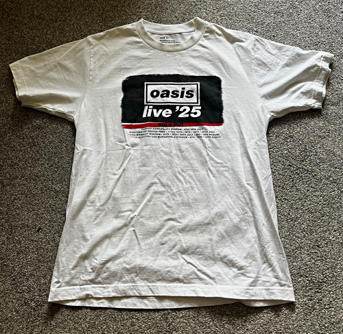 Oasis live white t shirt - white, t-shirt