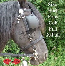 Carriage Driving Bridle Zilco Tedex -  Shetland Pony Cob Full Size 