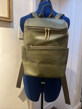 Matt & Nat Backpack, Green Vegan Leather, Excellent Condition 