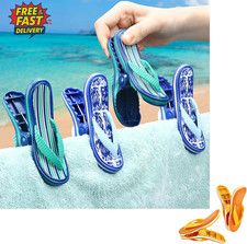 4 Pcs Beach Towel Clips Blue