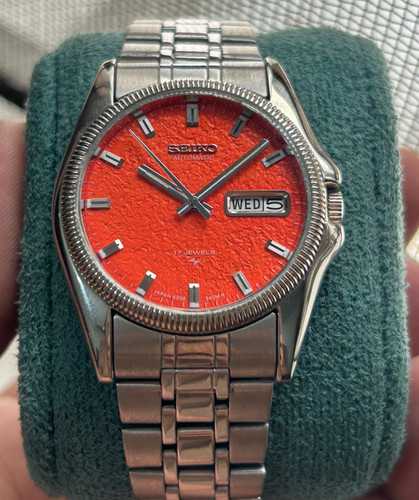 Seiko automatic orange red - seiko,