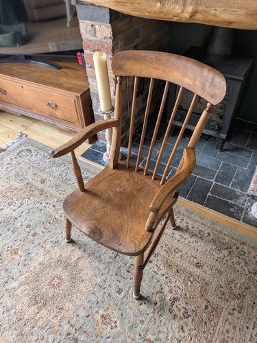 Antique windsor armchair elm - windsor, &