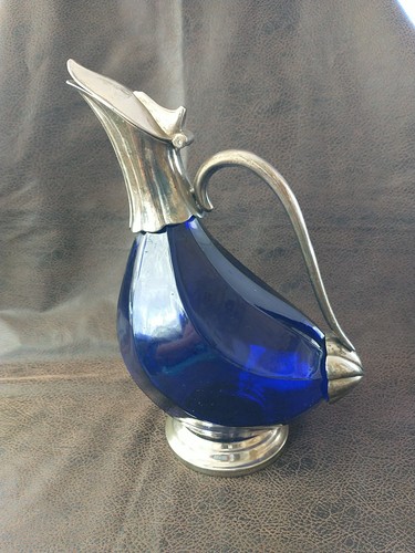 Blue cobalt silver plate - cobalt,