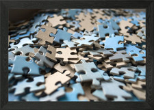 Jigsaw puzzle close up Framed