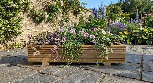 Wooden decking planter timber - decking,