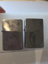 Lot of 2 WWII Collectible Lighters – Luftwaffe & Afrikakorps Erwin Rommel