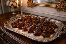 Vintage Amber Glass Chandelier