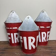 Fire Bucket Wall Planter - Rustic Half Bucket Wall Hanging Plant Pot - £20 Each