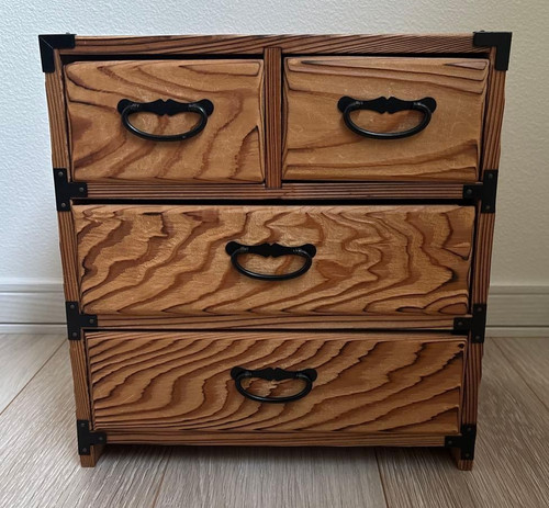 Vintage japanese wooden tansu - wooden,