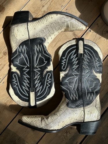 Snakeskin cowboy boots - snakeskin,