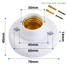 1-10pcs X E27 Screw Cap Socket Light Bulb Holder Fitting Light Lamp Stand/Base