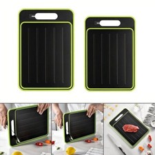 4 in 1 Thawing Tray and Cutting Board for Fast Defrosting Kitchen Tool Aluminum