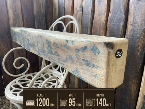 Reclaimed solid wood fireplace - solid,
