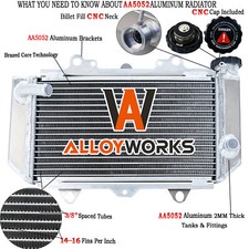 2 Row Aluminum Radiator Fit 2004-2008 2007 Yamaha YFZ450 YFZ 450 UK