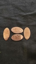Lot Of 4 Pressed Pennies ~ original Virginia Amco Penny Machine ~ Unique Designs