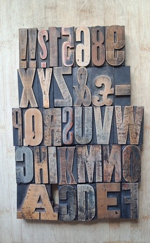 Vintage wooden letterpress - wooden,