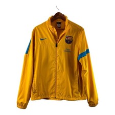 Nike FC Barcelona 2013 Yellow Training Jacket Men’s Large FCB Qatar Foundation