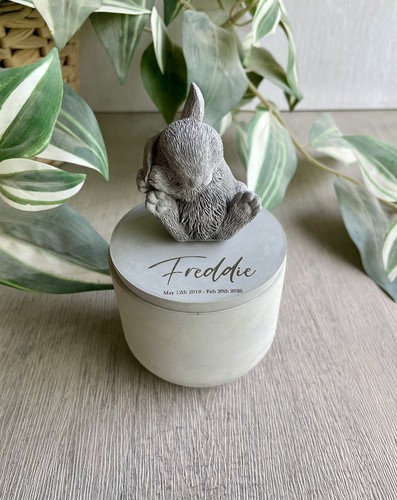 Personalised rabbit urn - rabbit,