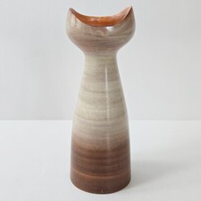 Vase Vintage 1970 IN Sandstone Ceramic Beige Brown 70S Retro Years 70