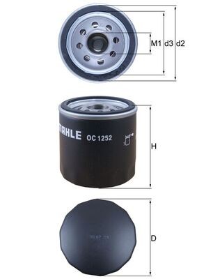 Mahle 1252 oil - 1252, filter