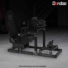 Dardoo Aluminum Racing Sim Cockpit With Black Seat Fit For Logitech G920