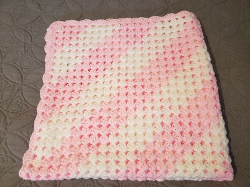 Hand crochet pink and - ,
