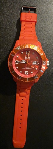 Red quartz ice watch with - red,