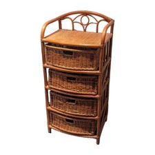 Large Wicker Bamboo 4 Chest of