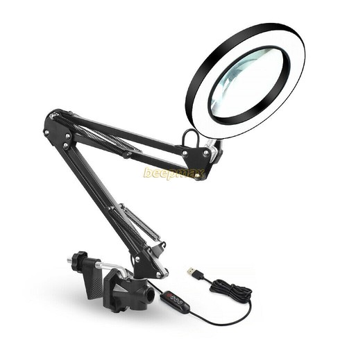 Led desk clip lamp reading - led, on