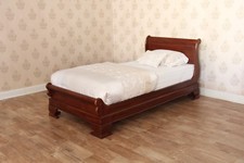 Mahogany Sleigh Bed Frame | Low Footboard | Wooden Sleigh Bed | 5 Sizes B010 NEW