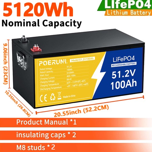 48v 100ah lifepo4 lithium - 100ah,