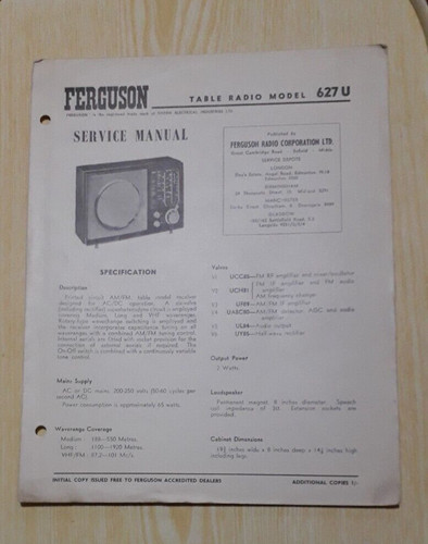 Ferguson model 627u - ferguson,
