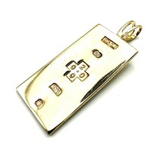9ct Gold Ingot Pendant Solid