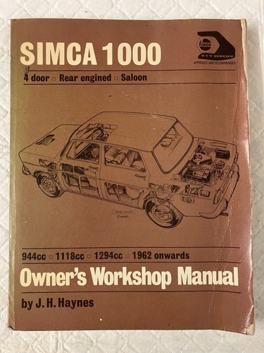 Simca 1000 owners workshop - owners,