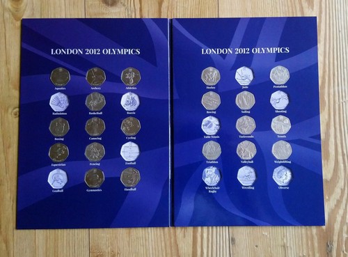 Olympic 50p pence coins album - 50p,