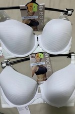 2X M&S BODY SHAPE DEFINE UNDERWIRED NATURAL UPLIFT FULL CUP Bras WHITE 32D