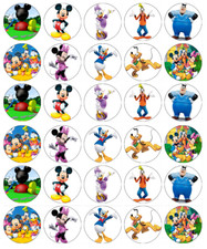 Mickey Mouse Club House Cupcake Toppers Edible Wafer Paper Fairy Cake Toppers