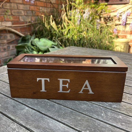 Wooden compartment tea chest - compartment,